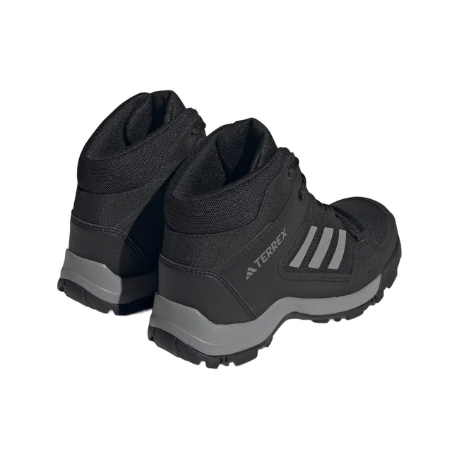 Black-Grey - Back - Adidas Childrens-Kids Terrex Hyperhiker Mid Cut Hiking Shoes