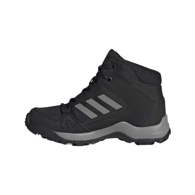 Black-Grey - Side - Adidas Childrens-Kids Terrex Hyperhiker Mid Cut Hiking Shoes