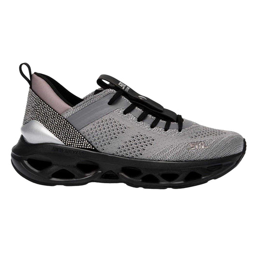 Dark Grey - Front - Steve Madden Womens-Ladies Surge Mesh Trainers