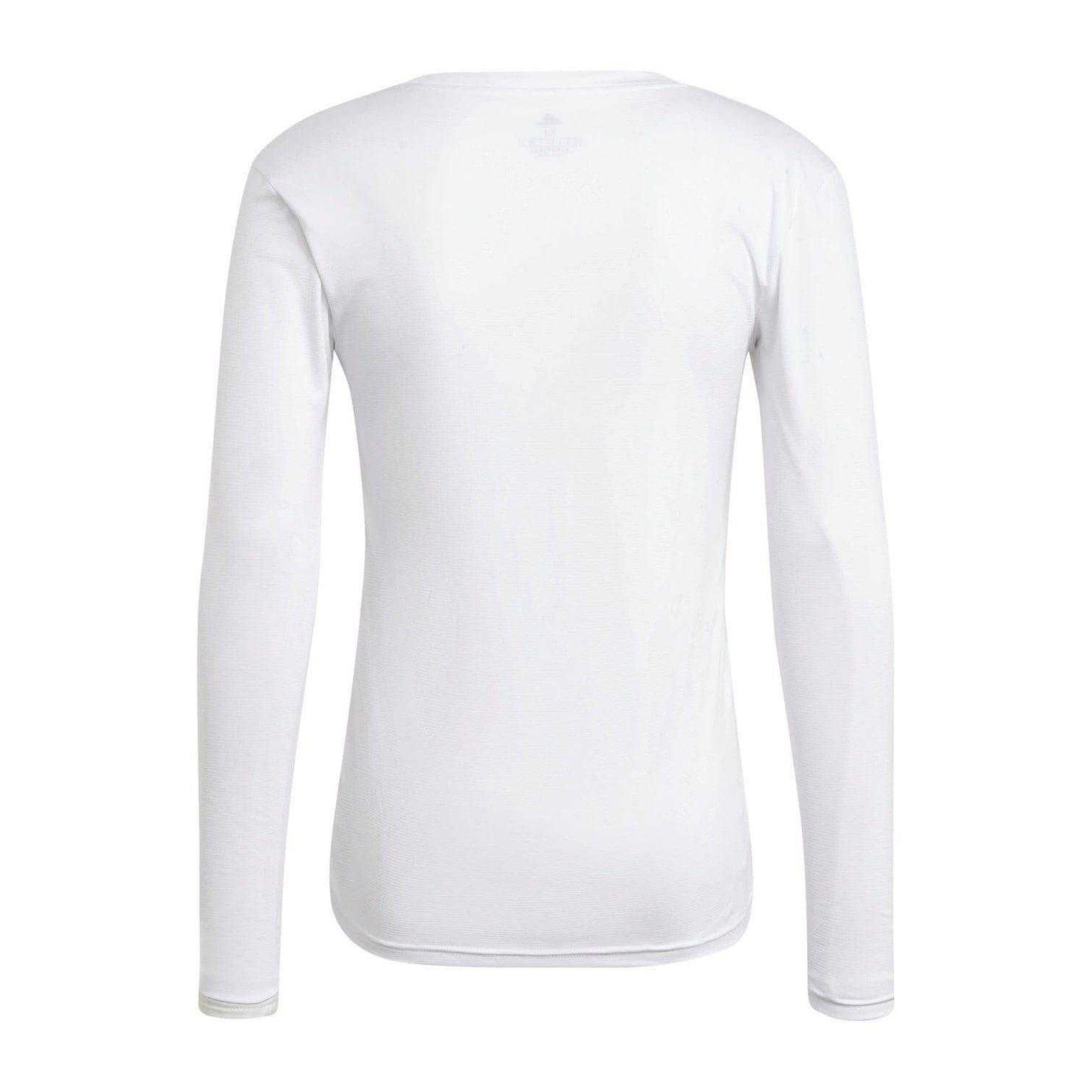 White - Back - Adidas Mens Team Base Long-Sleeved T-Shirt