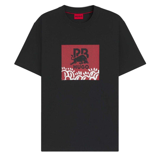 Black - Front - Hugo Mens Red Bull Crew Neck T-Shirt