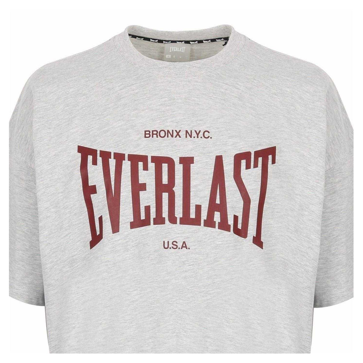 Grey - Side - Everlast Mens Bronx Classic Oversized T-Shirt