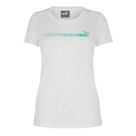 White - Front - Puma Womens-Ladies Forever Faster T-Shirt