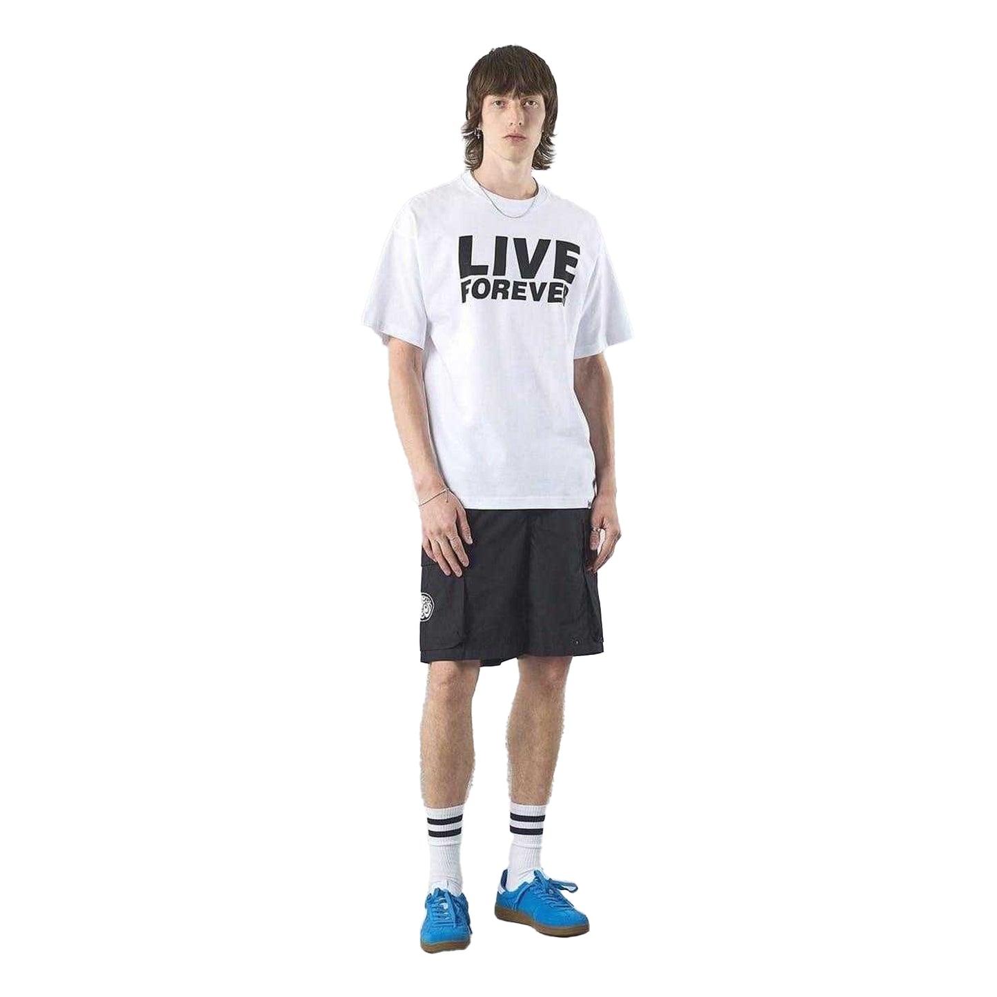 White - Pack Shot - Pretty Green Mens Porsche Live Forever Tour T-Shirt