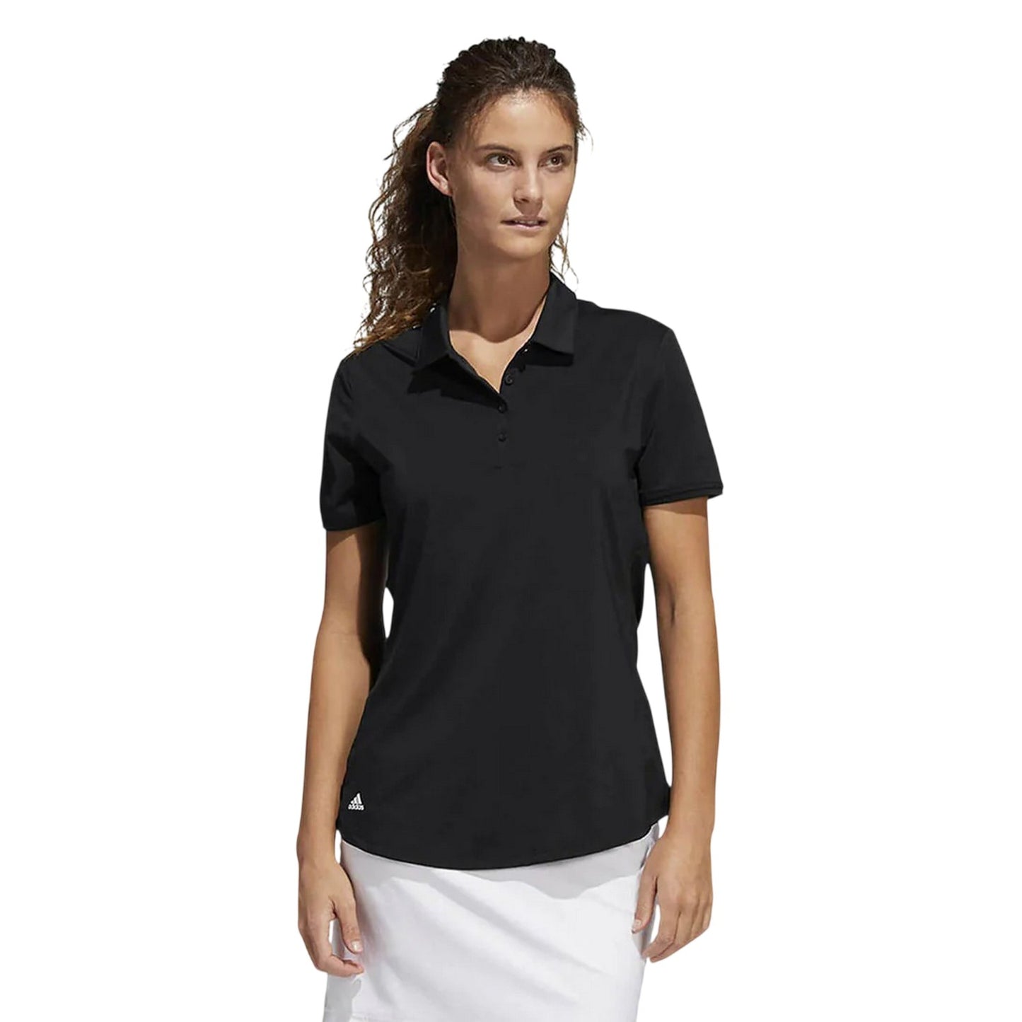 Black - Side - Adidas Womens-Ladies Performance Polo Shirt