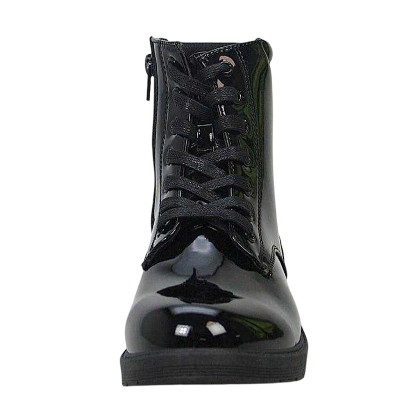 Black - Lifestyle - Buckle My Shoe Childrens-Kids Lace Up Ankle Boots
