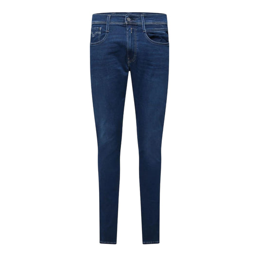 Blue - Front - Replay Mens Anbass Slim Jeans