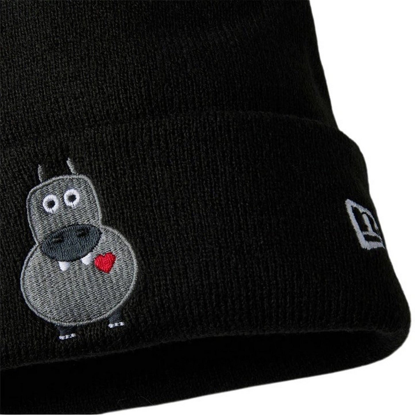 Black - Back - New Era Childrens-Kids Animals Knitted Beanie