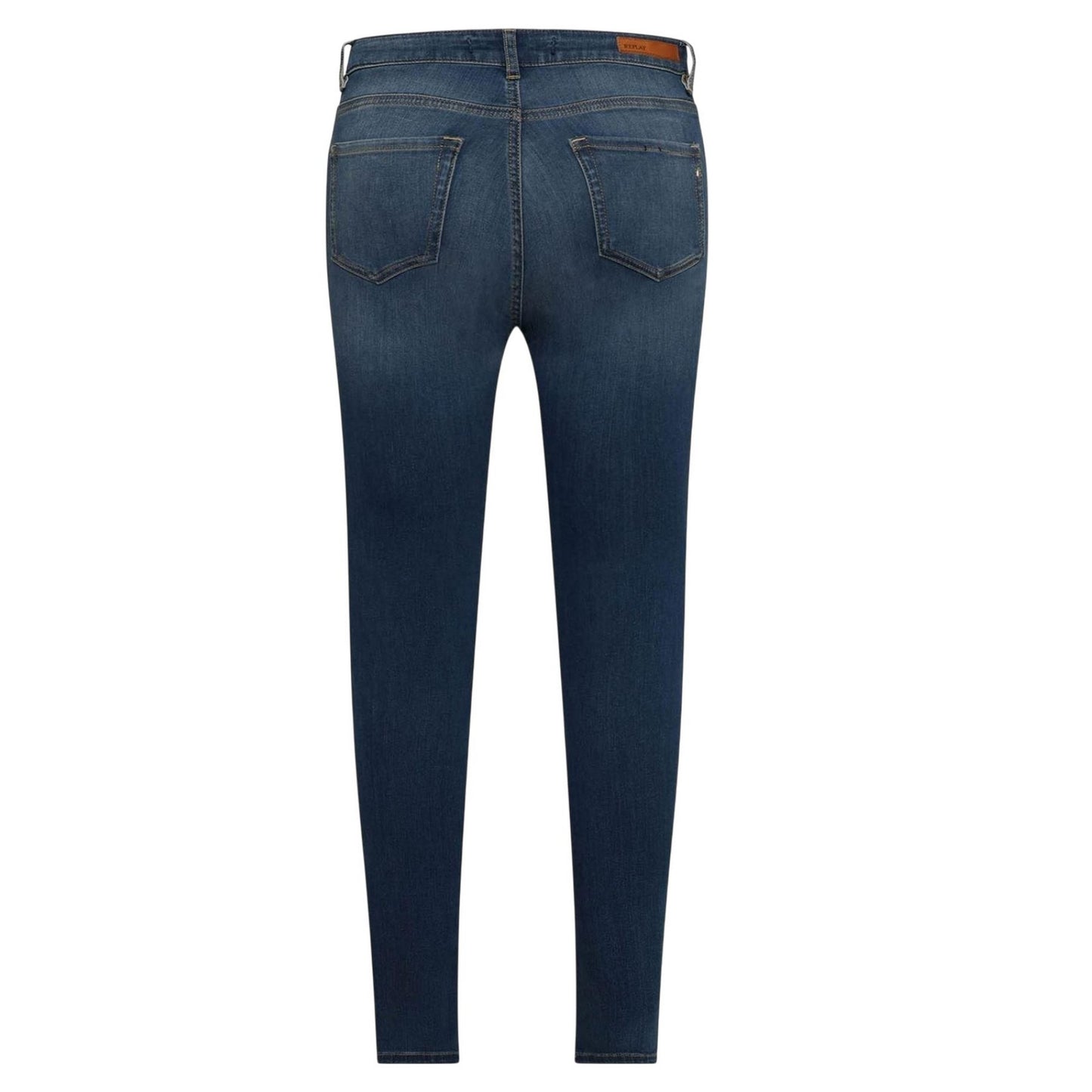 Blue - Back - Replay Womens-Ladies Anbass Cotton Slim Jeans