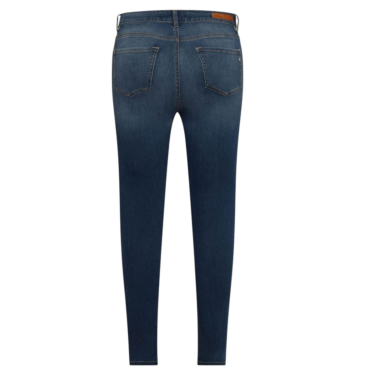 Blue - Back - Replay Womens-Ladies Anbass Cotton Slim Jeans
