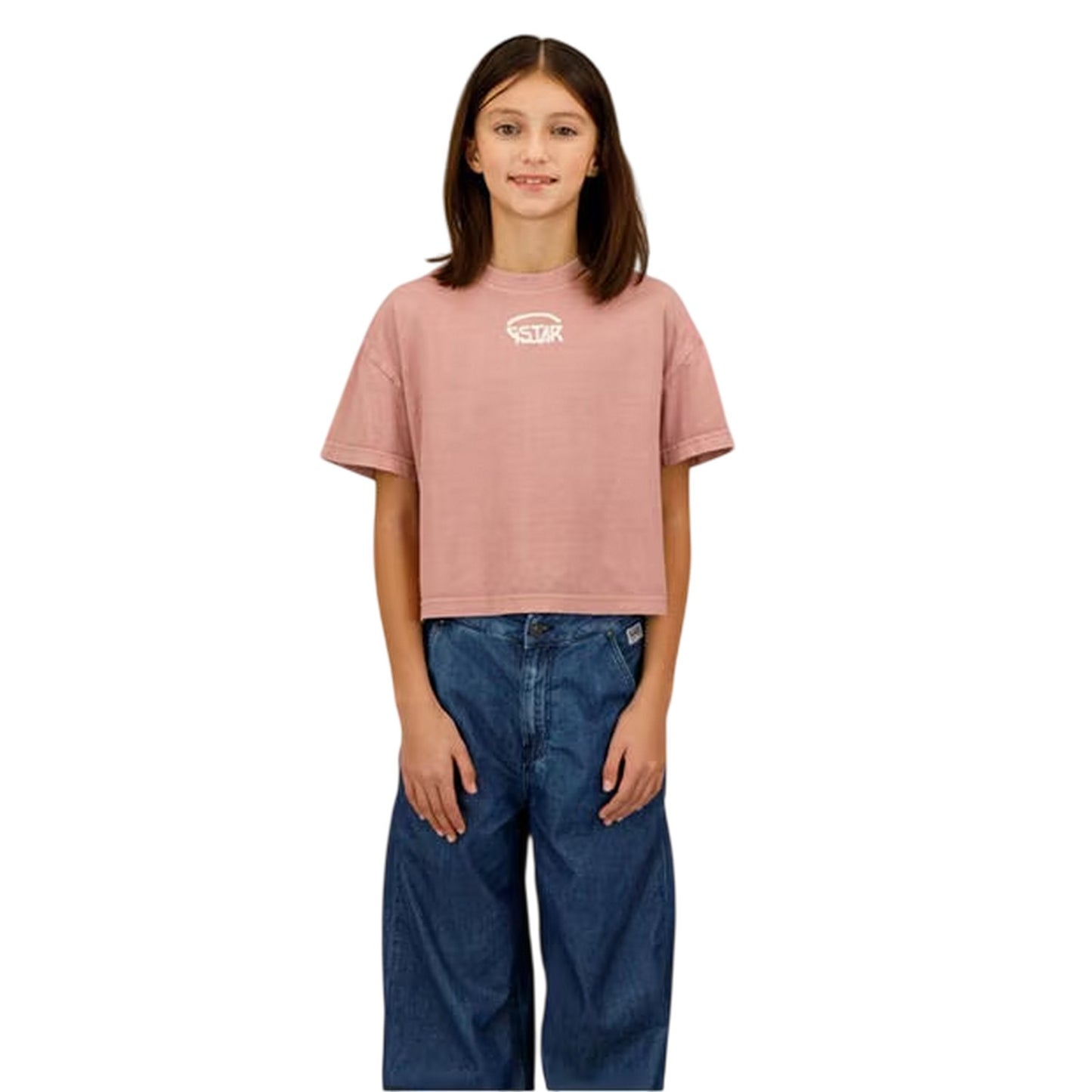 Pink - Lifestyle - G-Star Girls Text Cotton T-Shirt