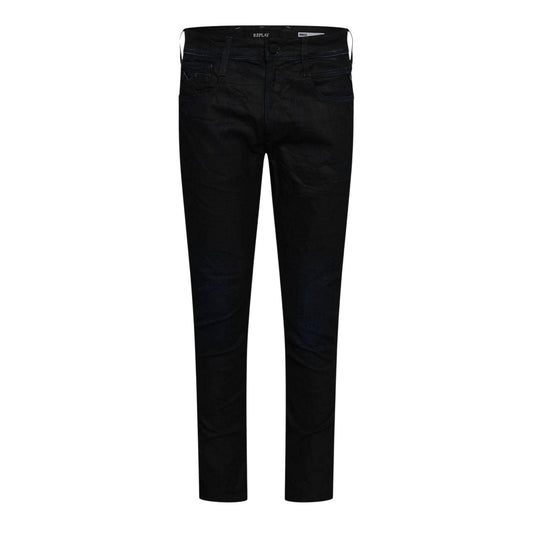 Blue - Front - Replay Mens Anbass Cotton Slim Jeans