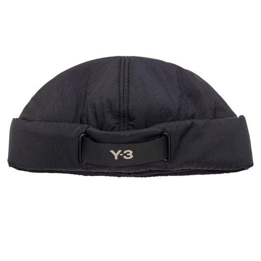 Black - Front - Y-3 Unisex Adult Padded Beanie