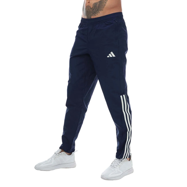 Blue - Side - Adidas Mens 2023-24 Italy Presentation Jogging Bottoms