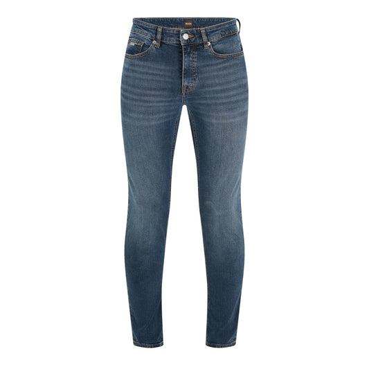 Dark Blue - Front - Boss Mens Delaware Slim Jeans