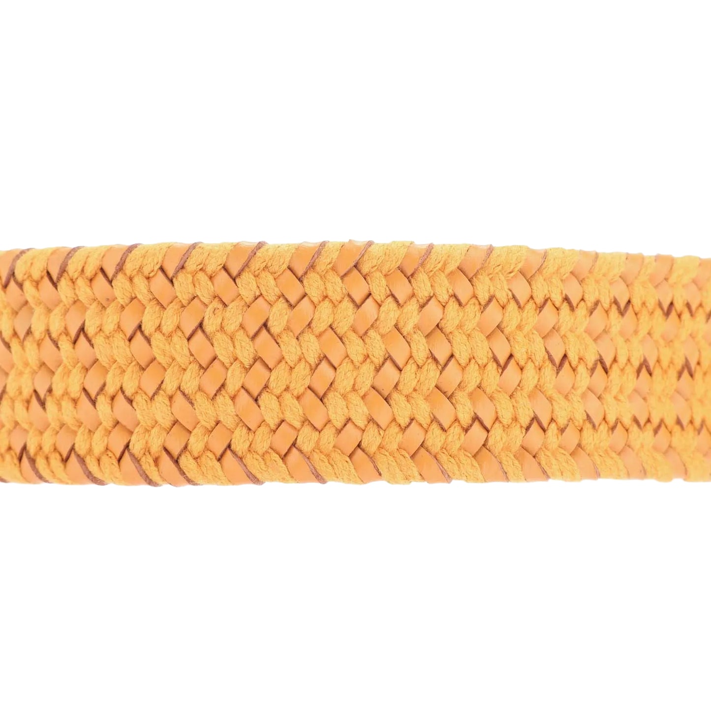 Mustard - Side - Ted Baker Galan Cow Leather Woven Belt