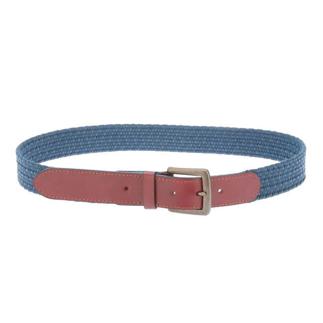 Navy - Front - Ted Baker Galan Cow Leather Woven Belt