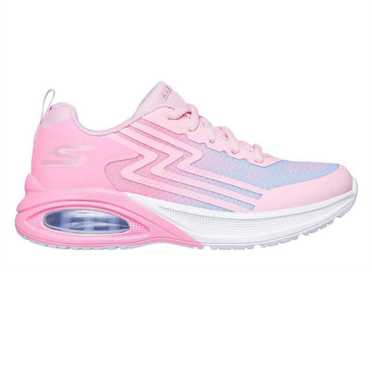 Pink-Purple - Front - Skechers Girls Microspec Max Mesh Trainers