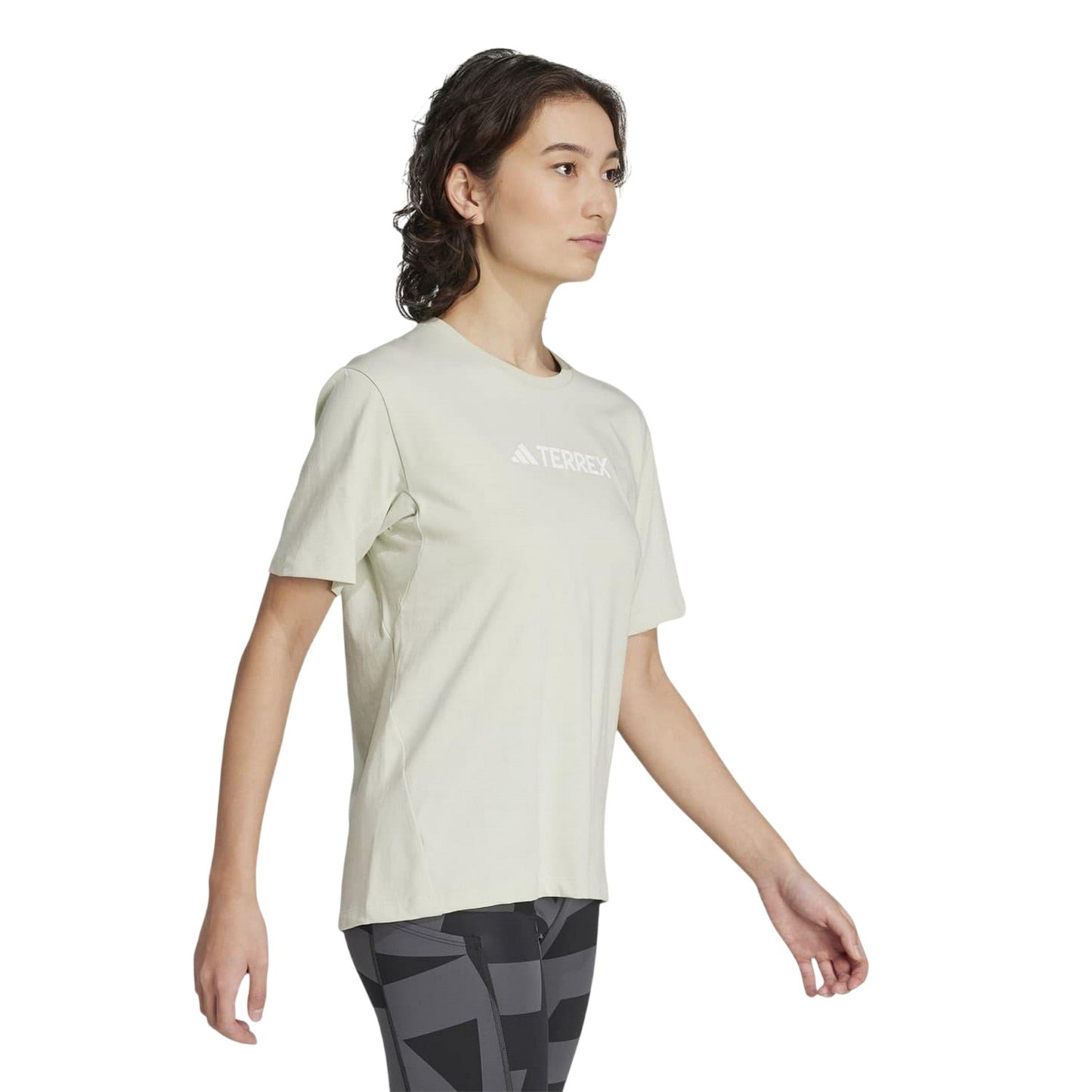 Linen Green - Pack Shot - Adidas Womens-Ladies Terrex Classic Logo T-Shirt