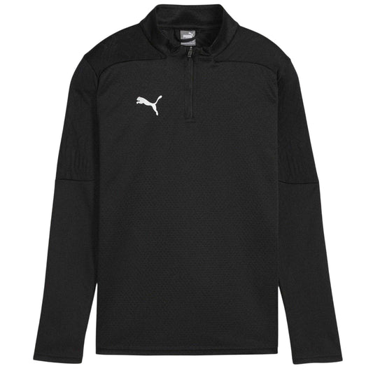 Puma Black - Front - Puma Childrens-Kids Quarter Zip Training Fleece Top