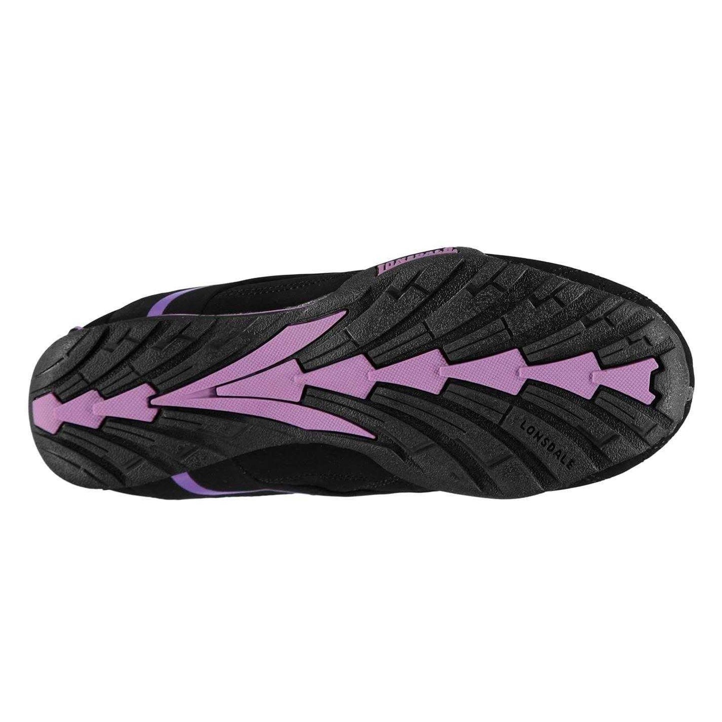 Black - Side - Lonsdale Womens-Ladies Camden Leather Trainers