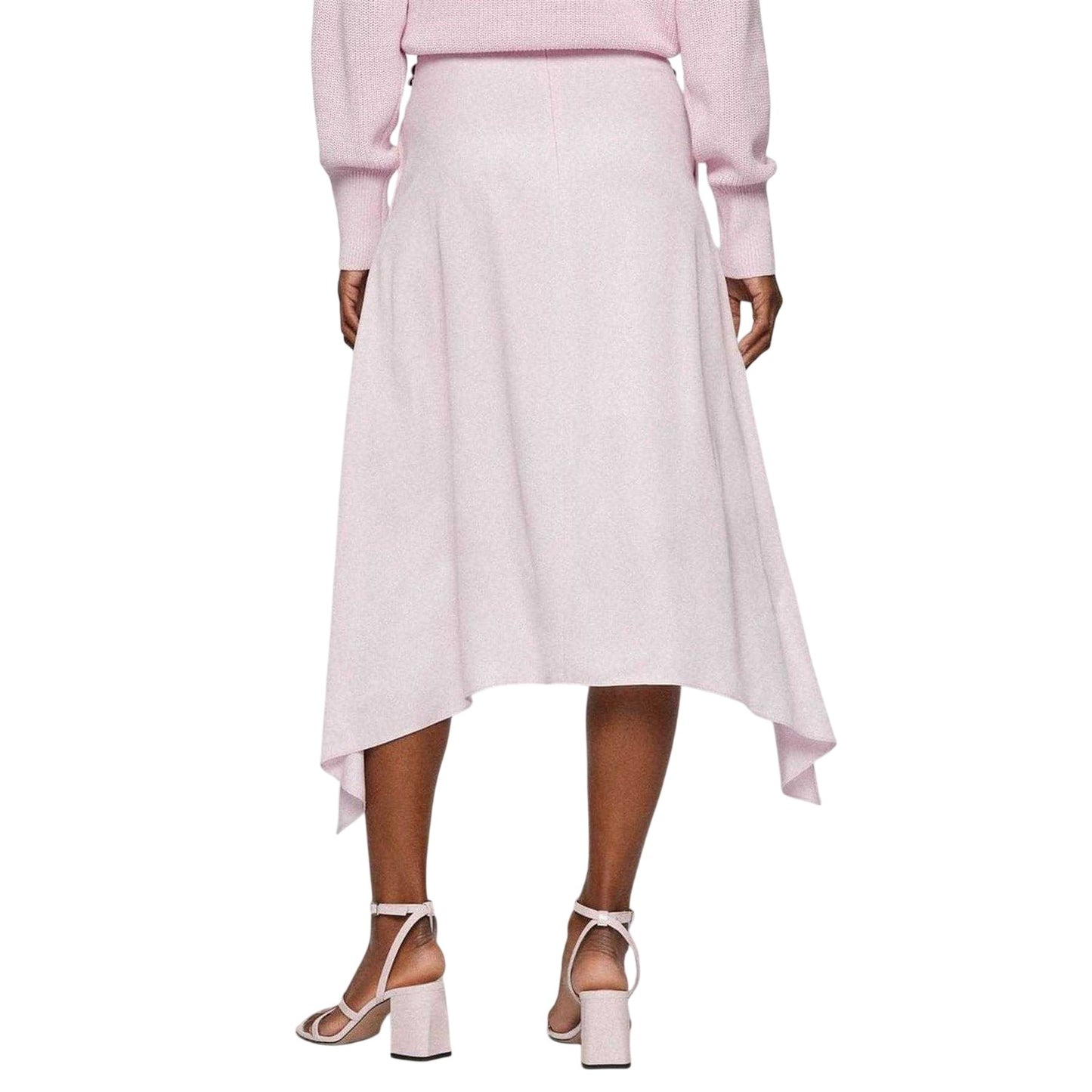 Pink - Back - Boss Womens-Ladies Vicina High Waist Midi Skirt