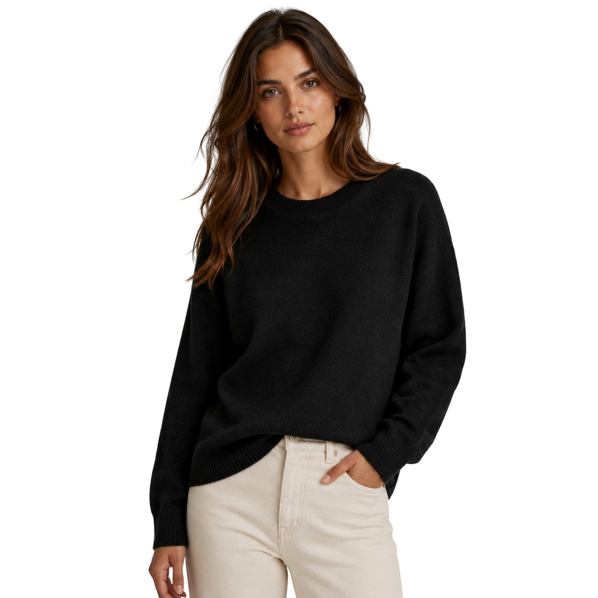 Black - Back - Vero Moda Womens-Ladies Jack Emily Knitted Sweater Top