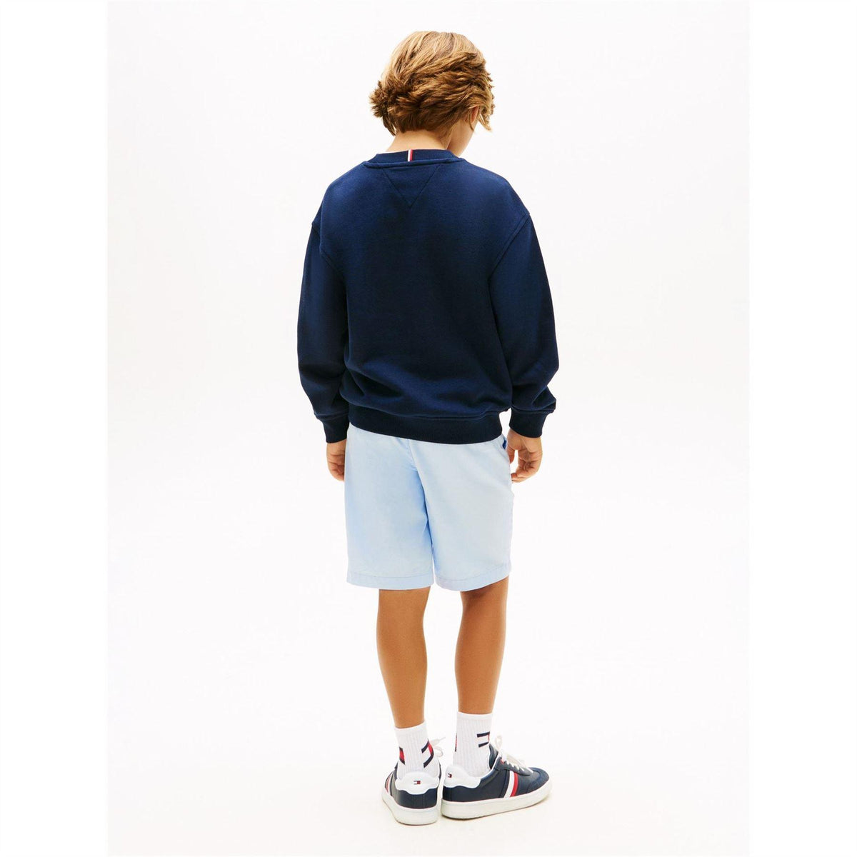 Night Navy - Pack Shot - Tommy Hilfiger Childrens-Kids Monogram Terrycloth Sweatshirt