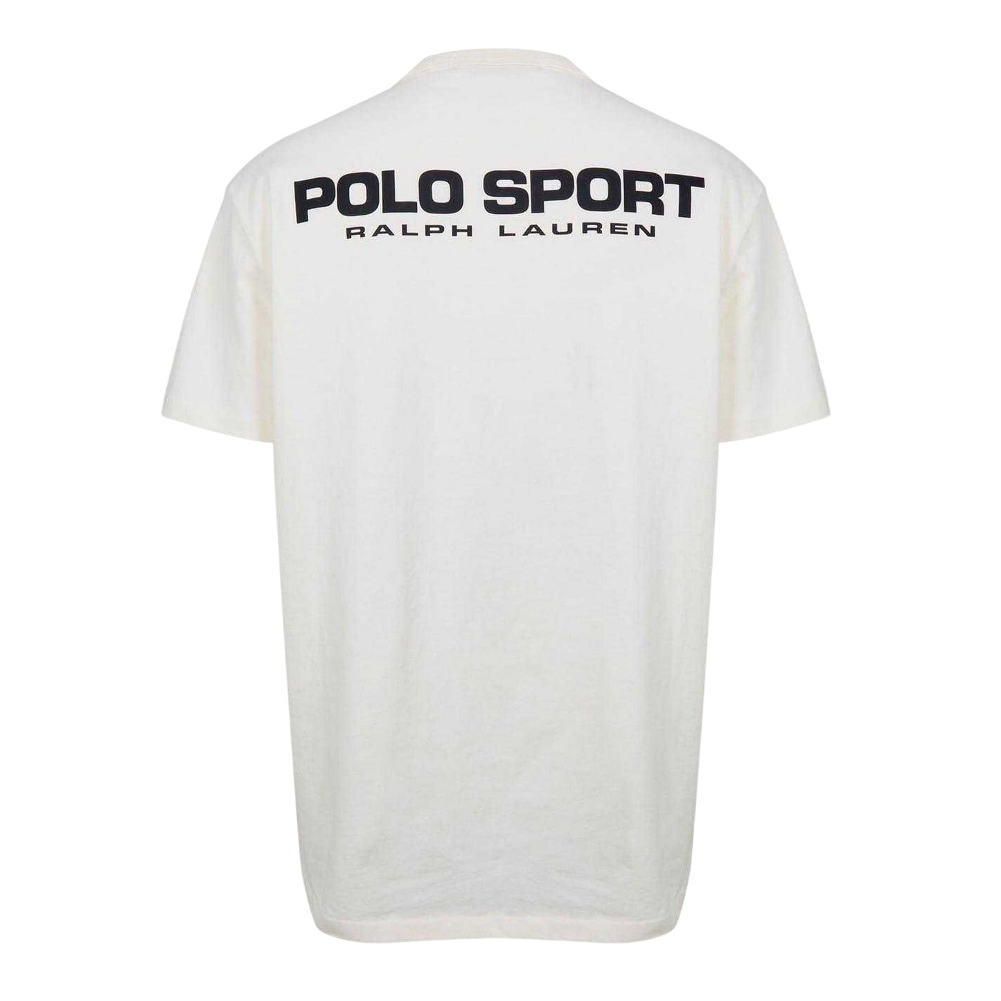 Cream - Back - Ralph Lauren Mens Back Print T-Shirt
