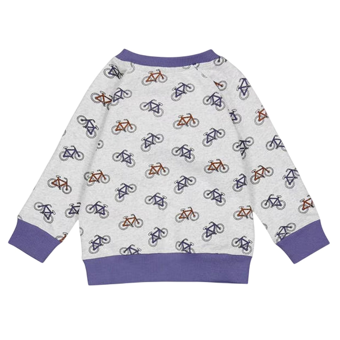 Grey - Back - Bicycle Childrens-Kids All-Over Print Sweatshirt