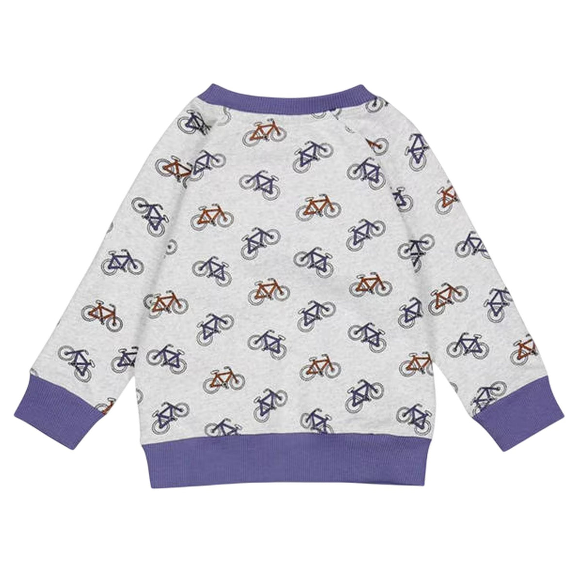Grey - Back - Bicycle Childrens-Kids All-Over Print Sweatshirt