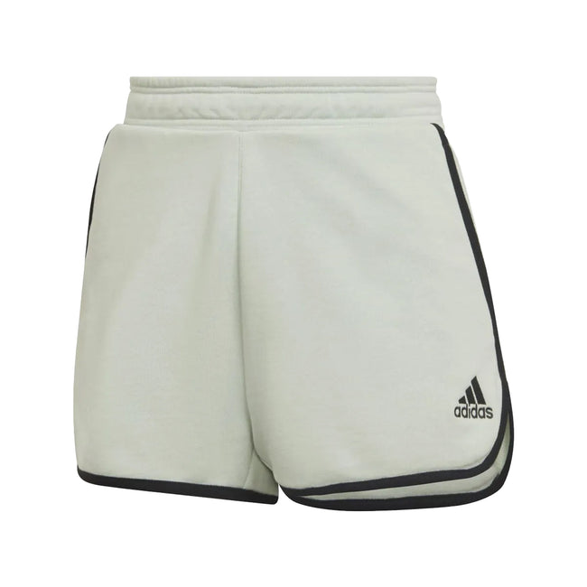 Green - Front - Adidas Womens-Ladies Contrast Binding Shorts