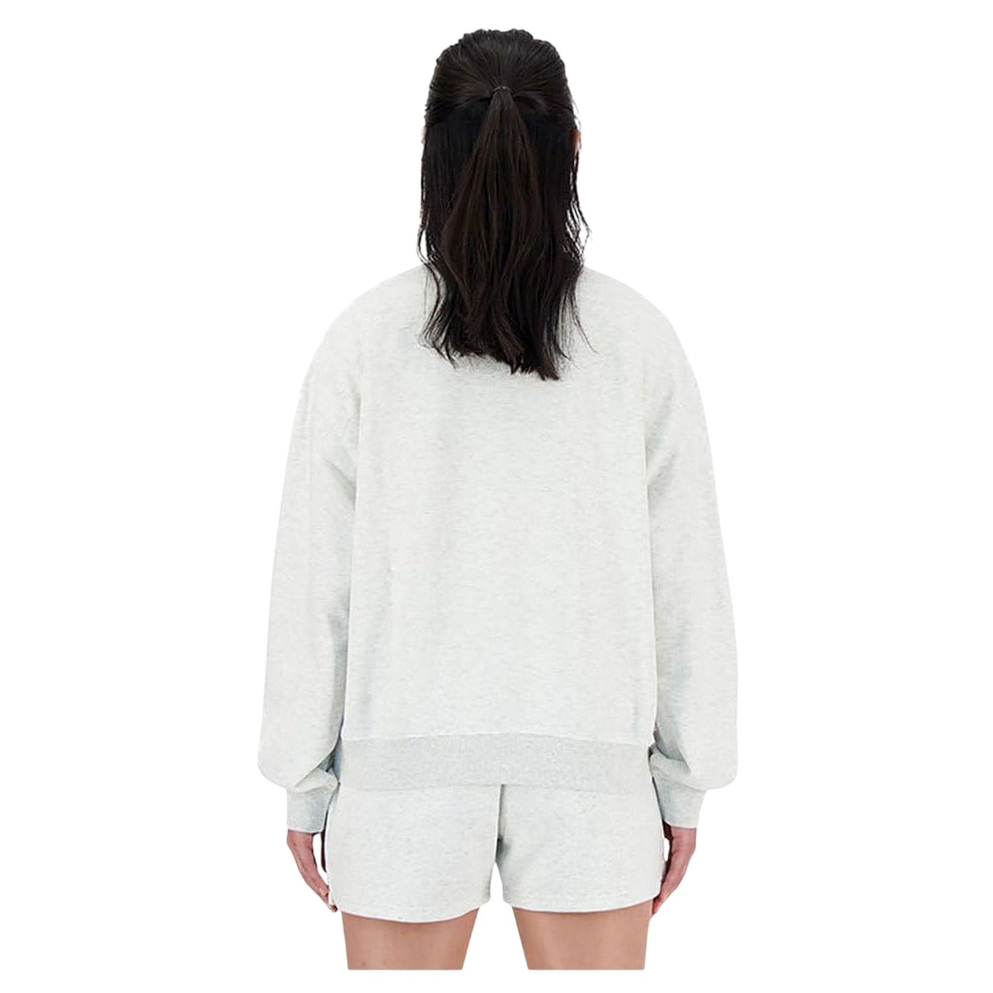 Grey Marl - Back - New Balance Womens-Ladies Virgin Wool Crew Neck Top