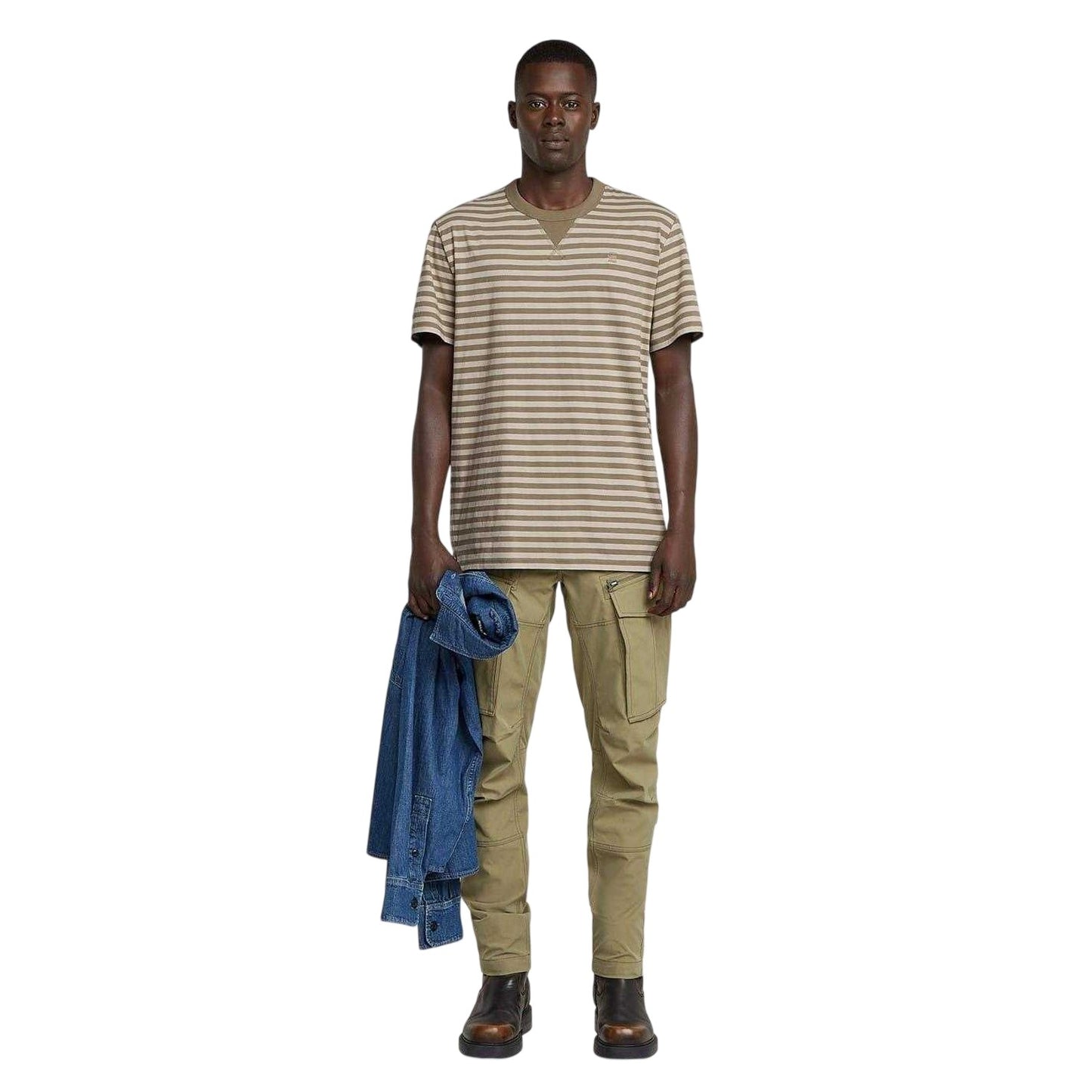 Green - Side - G-Star Mens Striped T-Shirt