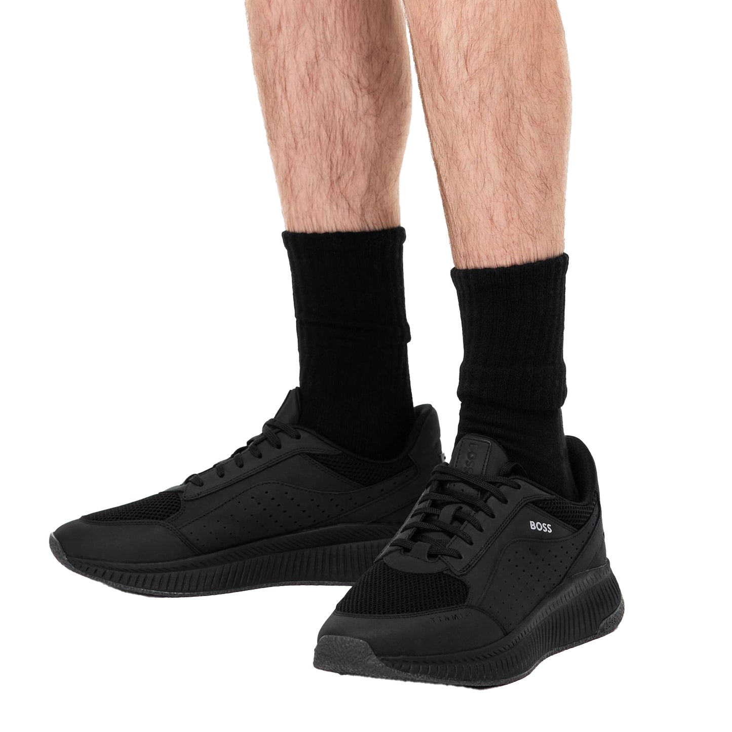 Black - Lifestyle - Boss Mens TTNM EVO Leather Chunky Sole Trainers