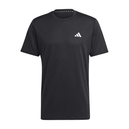 Black-White - Front - Adidas Mens Essentials Training T-Shirt