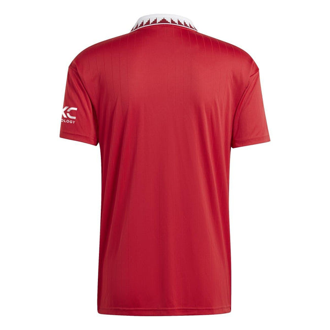 Red - Back - Adidas Mens 2022-23 Manchester United FC Home Jersey