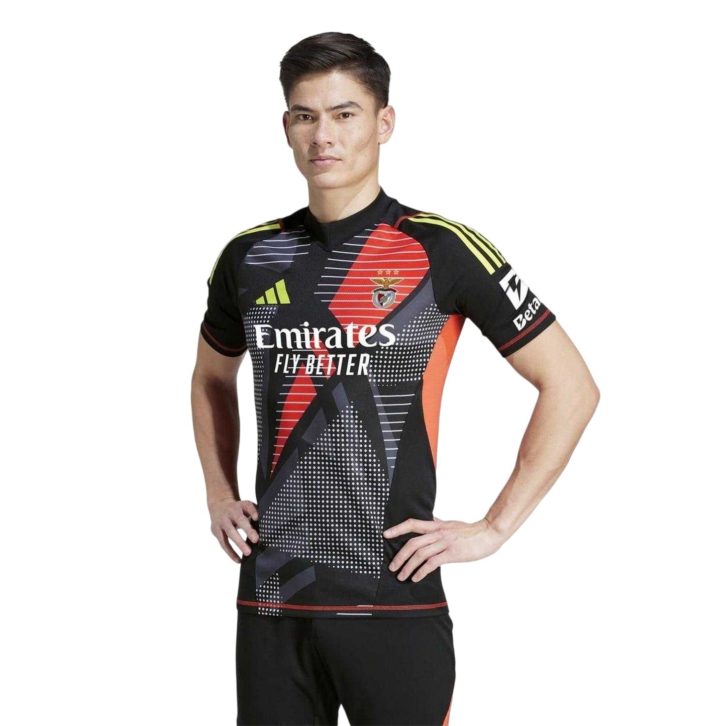Black - Side - Adidas Mens 24-25 SL Benfica Jersey
