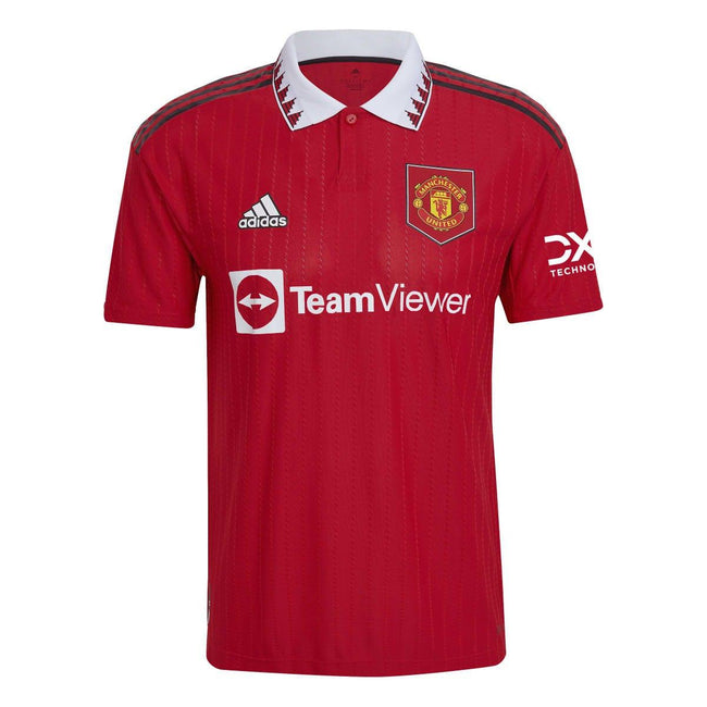 Red - Front - Adidas Mens 2022-23 Manchester United FC Home Jersey