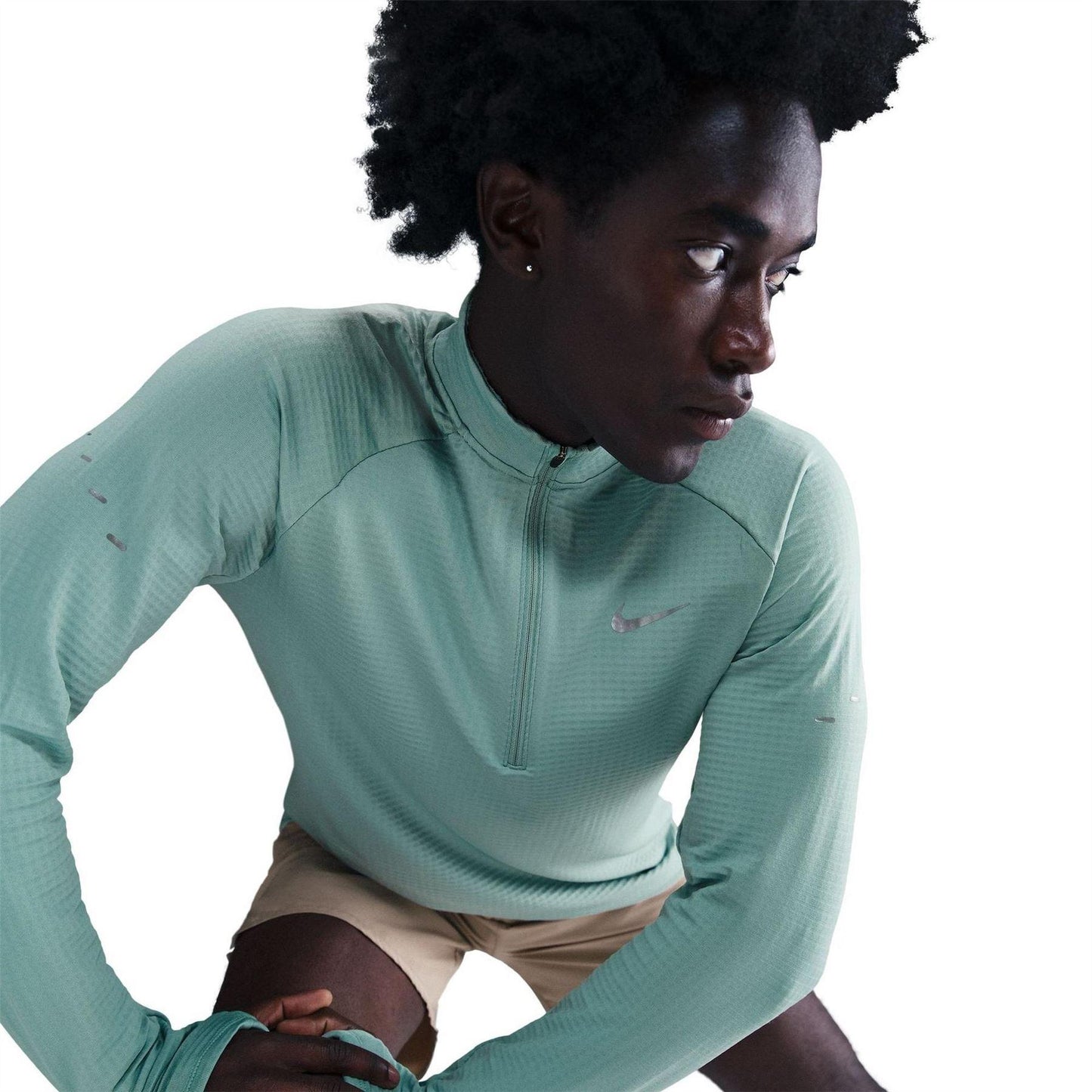 Cannon - Pack Shot - Nike Mens Quarter Zip Running Base Layer Top