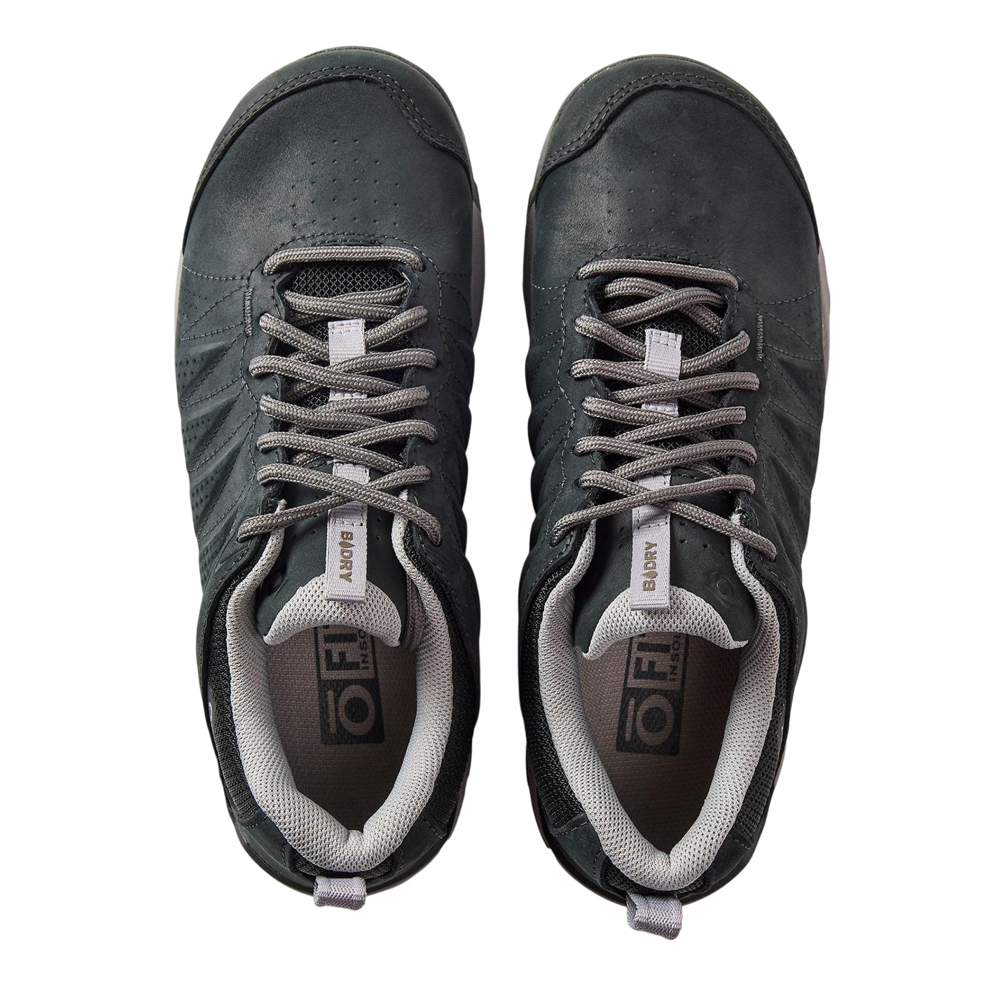 Black - Side - Oboz Womens-Ladies Leather Waterproof Hiking Shoes