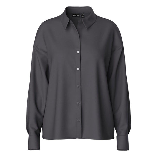 Magnet - Front - Pieces Womens-Ladies Relaxed Fit Long-Sleeved Shirt