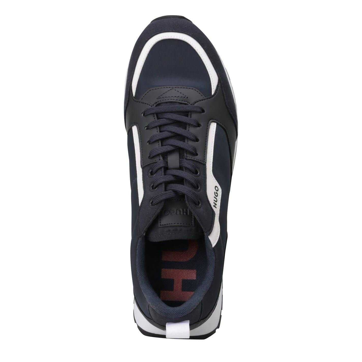 Navy - Lifestyle - Hugo Mens Icelin Leather Trainers
