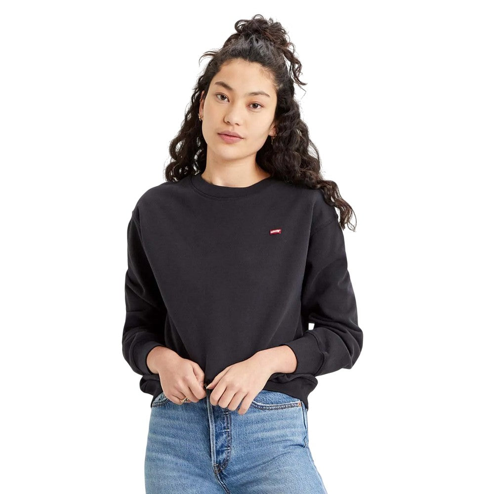 Black - Side - Levis Womens-Ladies Crew Neck Standard Sweatshirt