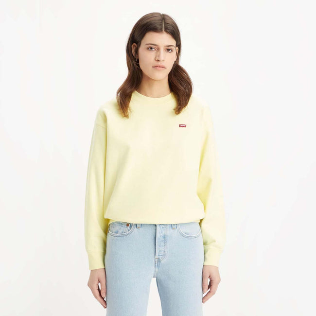Yellow - Front - Levis Womens-Ladies Crew Neck Standard Sweatshirt