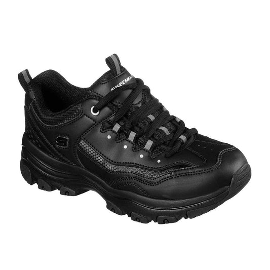 Black - Front - Skechers Womens-Ladies Dlite Athletic Trainers