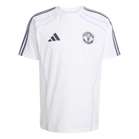 White - Front - Adidas Mens Manchester United FC T-Shirt