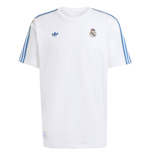 White-Blue - Front - Adidas Mens Real Madrid CF T-Shirt