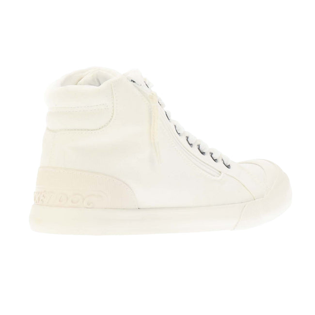 White - Back - Rocket Dog Womens-Ladies Jazzin Hi Canvas Pumps