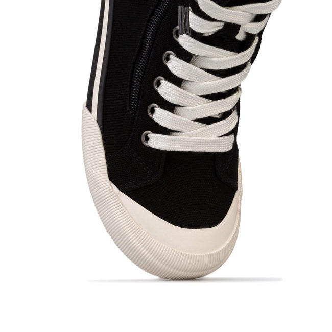 Black - Pack Shot - Rocket Dog Womens-Ladies Jazzin Hi Canvas Pumps